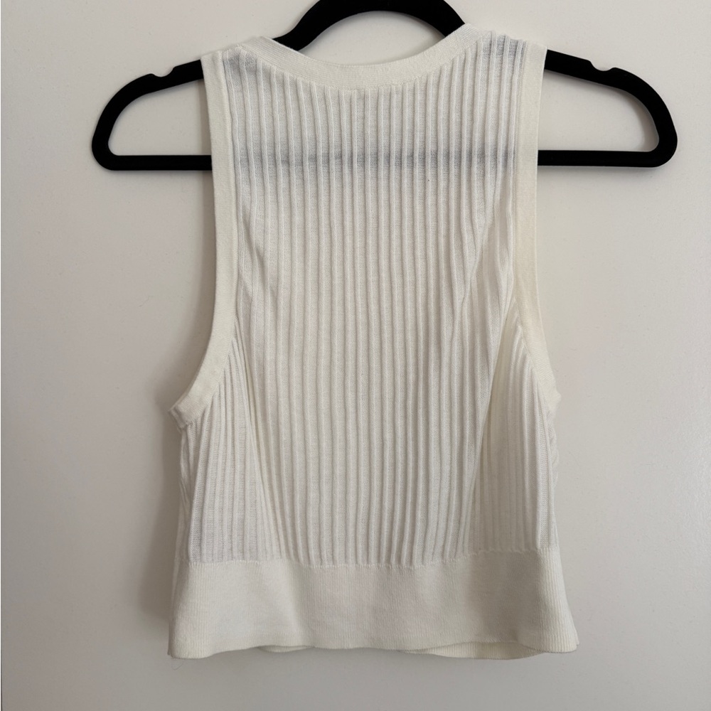 Free People Ribbed V-Neck Button Tank - Picture 3 of 3